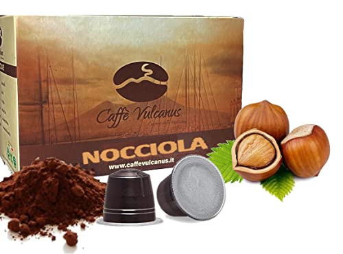 Caffè Vulcanus – 50 Kaffeekapseln mit Haselnussgeschmack – Kapseln Kompatibel mit Häuslichen Kaffeemaschinen Nespresso® von Caffè Vulcanus