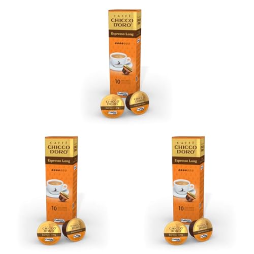 Chiccodoro Caffitaly Espresso Long, 10 Kapseln, 80 g (Packung mit 3) von Caffitaly