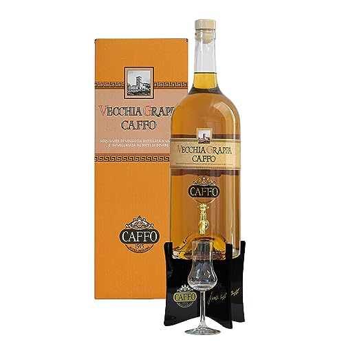 Vecchia Grappa Caffo Big mit Zapfhahn, Tresterbrand, Spirituose, Alkohol, Flasche, 40%, 3 L, 092/JB von Caffo