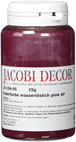 Cake Company Puderfarbe wasserlöslich pink AF (1 x 25 g) | Ideal zum färben von Lebensmitteln von Cake Company