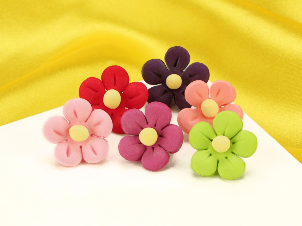 Blumen 21mm bunt Zucker 10 Stück von Cake-Masters