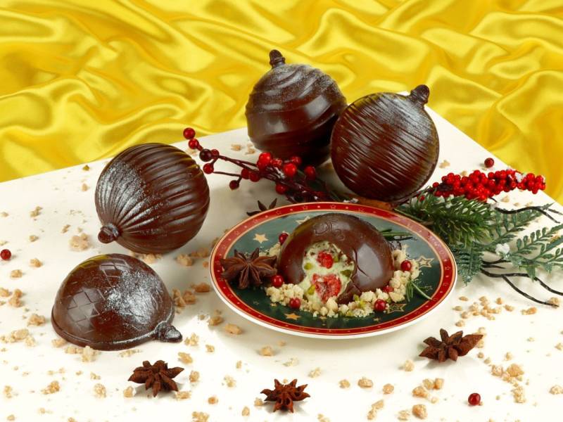 Christbaumkugeln Pistazie Set von Cake-Masters