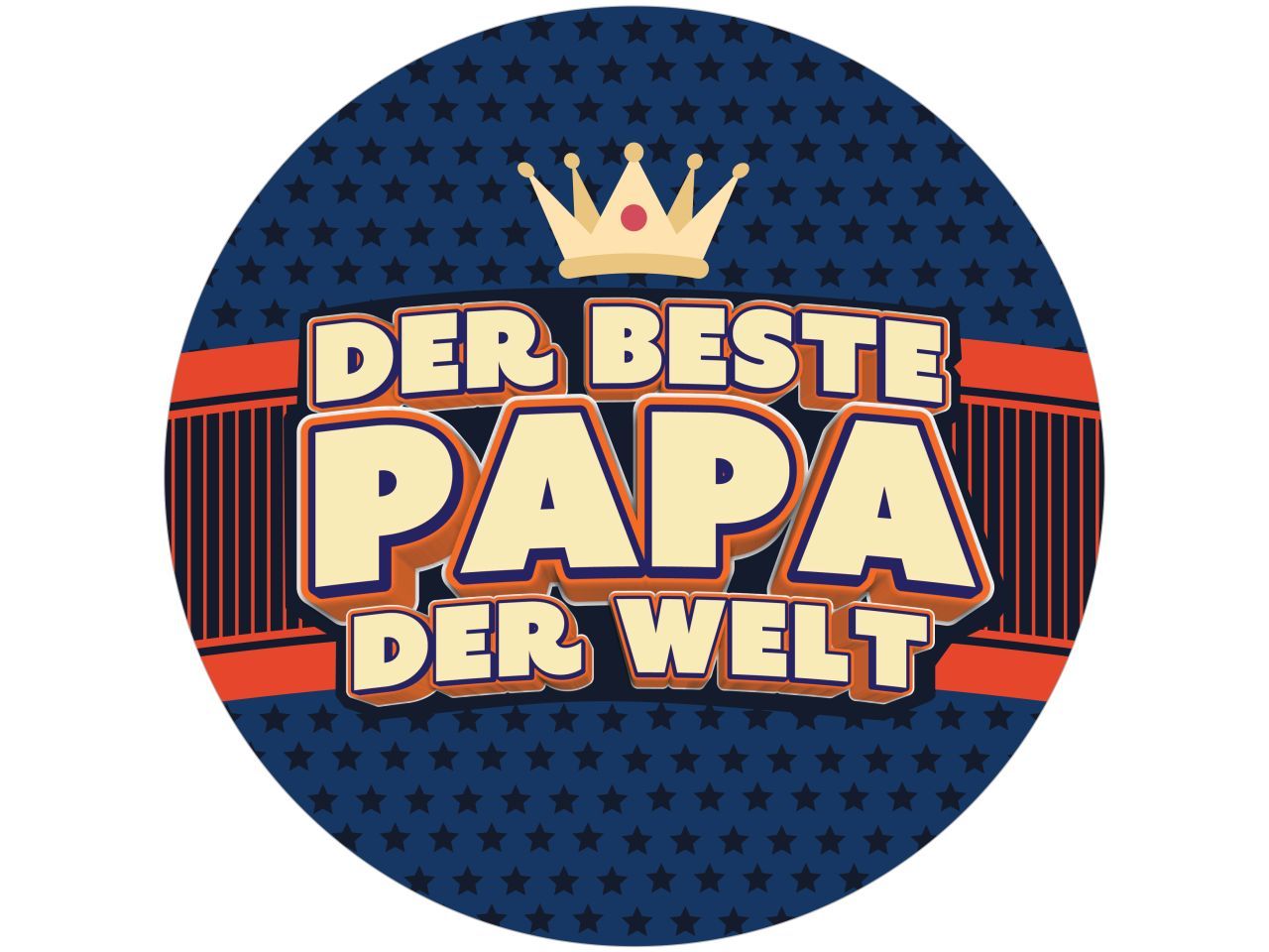 Tortenaufleder Der beste Papa der Welt rund 20cm von Cake-Masters