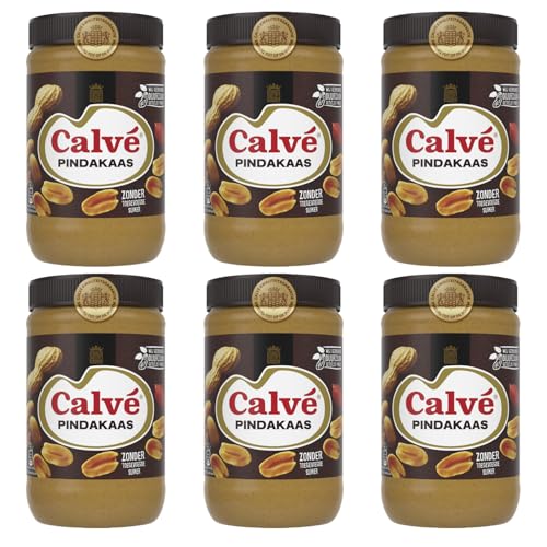 6x Calve Pindakaas Erdnussbutter 1 Kg I Erdnußcreme aus den Niederlanden von Calvé