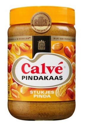 Calvé - Erdnussbutter mit Nussstücken - 650g - Packung à 3 Stück von Calvé