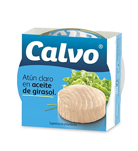 Atun Claro en aceite vegetal de Calvo, Gelbflossenthunfisch in Salzlake von Calvo