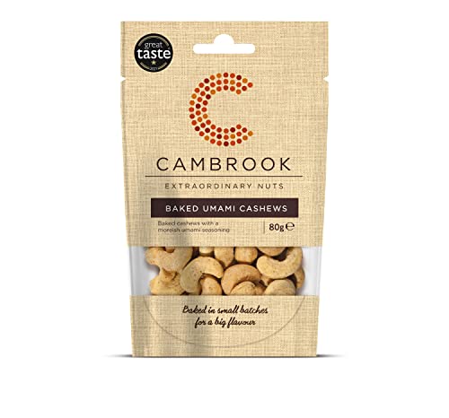 Cambrook - Gebackene Umami-Cashewnüsse, 80g-Beutel von Cambrook