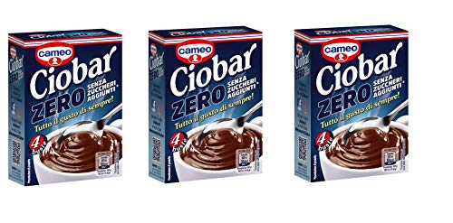 3x Cameo Ciobar Zero Ohne Zuckerzusatz heiße schokolade istant chocolate ( 4 x 19g) schoko von Cameo