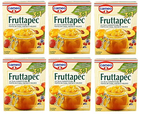 6x Cameo Fruttapec Gusto Intenso Zubereitet für Hausgemachte Marmelade 50g ( Enthält 2 Beutel à 25g ) von Cameo