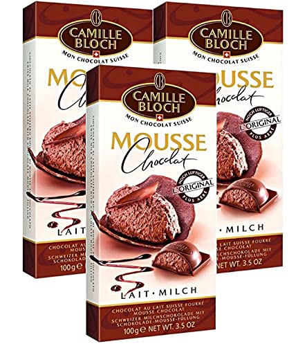 Camille Bloch - Mousse Chocolat 3er Pack - Schweizer Schokolade mit Mousse-Füllung - 3 x 100g von Camille Bloch