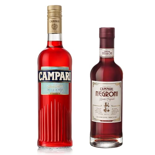 Bundle aus 1x 0,7l Campari Bitter Aperitif + 1x 0,5l Negroni servierfertiger Cocktail von Campari