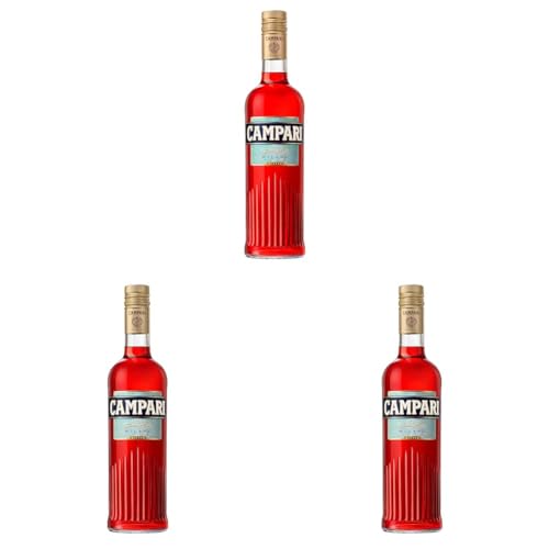 Campari Bitter Aperitif - Der italienische Aperitif und Cocktail Klassiker - Das Original für Negroni, Campari Spritz und Campari Soda - Mit 25 Vol.-% Alkohol - 0,7 l (Packung mit 3) von Campari