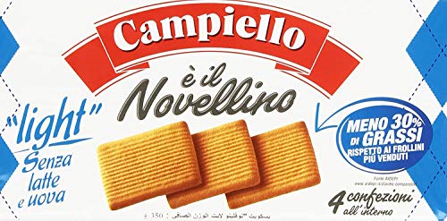 3x Campiello Novellino light Kekse ohne Milch & ohne Eier 350g Kuchen Butterkeks von Campiello