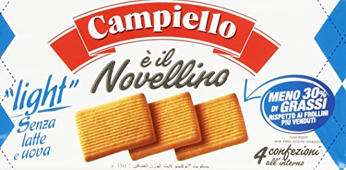 6x Campiello Novellino light Kekse ohne Milch & ohne Eier 350g Kuchen Butterkeks von Campiello