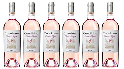 6x 0,75l - 2021er - Campo Eliseo - Cuvée Alegre - Rosado - Rueda D.O.P. - Spanien - Rosé-Wein trocken von Campo Eliseo