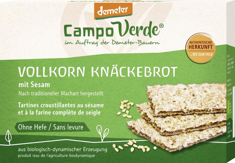 Campo Verde Demeter Vollkorn Knäckebrot mit Sesam von Campo Verde