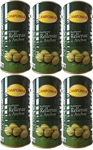 Gefüllte riesige Oliven mit sardellen 2 kg. von Campomar [PACK 6 Einheiten] von COXZD