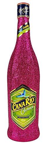 Canario Cachaca Zuckerrohrschnaps 0,7l 700ml (40% Vol) Bling Bling Glitzerflasche in hot pink -[Enthält Sulfite] von Canario