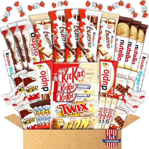 Schokoladen Big Box XXL | Kinderschokolade | Schokoriegel | Nervennahrung | Schokolade | Geschenkbox | Geburtstag | Weihnachtsschokolade | Adventskalenderschoki | Xmas Partyriegel | Candy & Bar ® von Candy & Bar