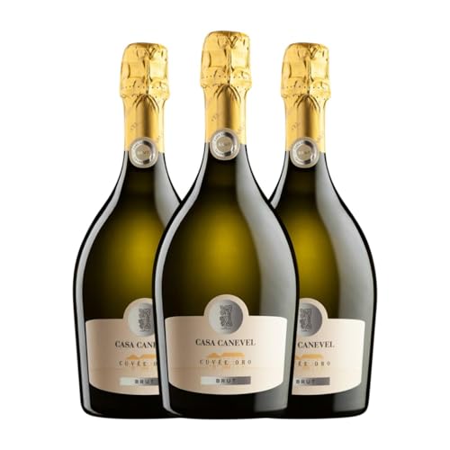 Canevel Cuvée Oro Spumante Brut Prosecco 75 cl Weißer Sekt (Karton mit 3 Flaschen von 75 cl) von Canevel