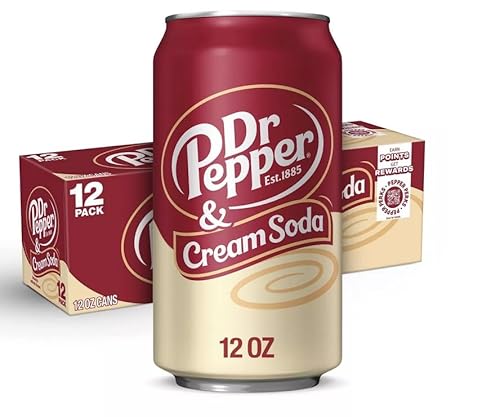 Cannapla Dr Pepper Cream Soda Kohlensäurehaltiges Getränk - Erfrischungsgetränk -, 355 ml, 4260 ml, 12 Stück von Cannapla