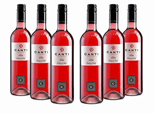 Canti - Italienischer Rosé Wein trockener 11,5%, mischung aus ausgewählten Trauben, fruchtiger Geschmack und weiche, zarte Noten, 6x750 ml von CANTI