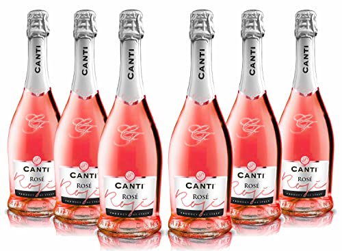 Canti - Prosecco D.O.C. Cuvée, rosé Wein sekt extra trocken 11%, italienische Glera und Pinot Noir Rebsorten aus Veneto, frischer und fruchtiger Geschmack, 6x750 ml von CANTI