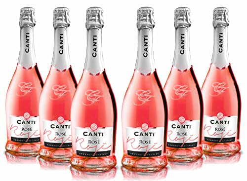 Canti - Cuvée, rosé Wein sekt extra trocken 11%, italienische Glera und Pinot Noir Rebsorten aus Veneto, frischer und fruchtiger Geschmack, 6x750 ml von CANTI