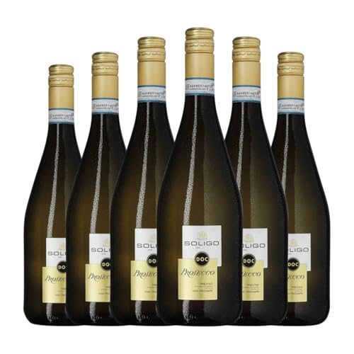 Colli del Soligo Frizzante Extra Dry Prosecco Extra Trocken Prosecco 75 cl Weißer Sekt (Karton mit 6 Flaschen von 75 cl) von Cantina Colli del Soligo