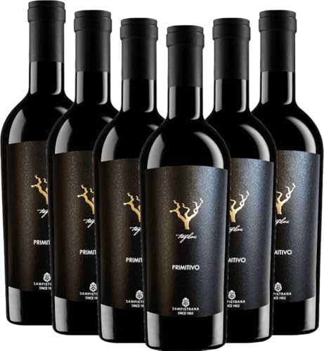 Trefilari Primitivo Salento IGT Cantina Sampietrana Rotwein 6 x 0,75l VINELLO - 6 x Weinpaket inkl. kostenlosem VINELLO.weinausgießer von Cantina Sampietrana