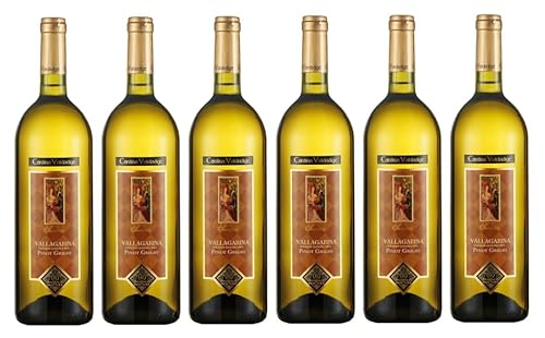 6x 1,0l - 2023er - Cantina Valdadige - Pinot Grigio - delle Venezie I.G.P. - Veneto - Italien - Weißwein von Cantina Valdadige