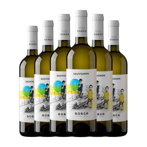 Borga Sauvignon Weiß Trevenezie 75 cl Weißwein (Karton mit 6 Flaschen von 75 cl) von Cantine Borga