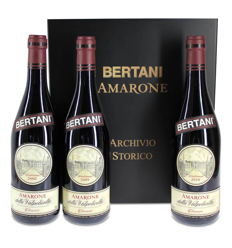 2008, 2009, 2010 Amarone della Valpolicella Classico DOCG von Bertani Domains