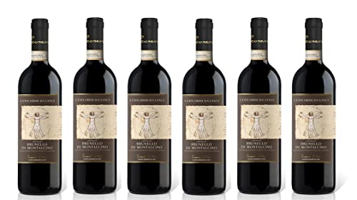 6x 0,75l - 2018er - Cantine Leonardo da Vinci - Brunello di Montalcino D.O.C.G. - Toscana - Italien - Rotwein trocken von Cantine Leonardo da Vinci