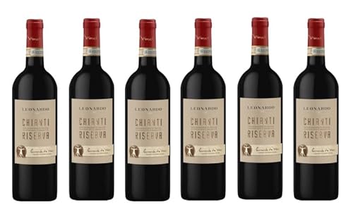 6x 0,75l - 2020er - Cantine Leonardo da Vinci - Chianti Riserva D.O.C.G. - Toscana - Italien - Rotwein trocken von Cantine Leonardo da Vinci