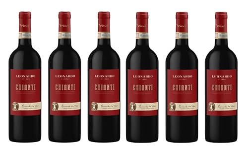 6x 0,75l - 2022er - Cantine Leonardo da Vinci - Chianti D.O.C.G. - Toscana - Italien - Rotwein trocken von Cantine Leonardo da Vinci