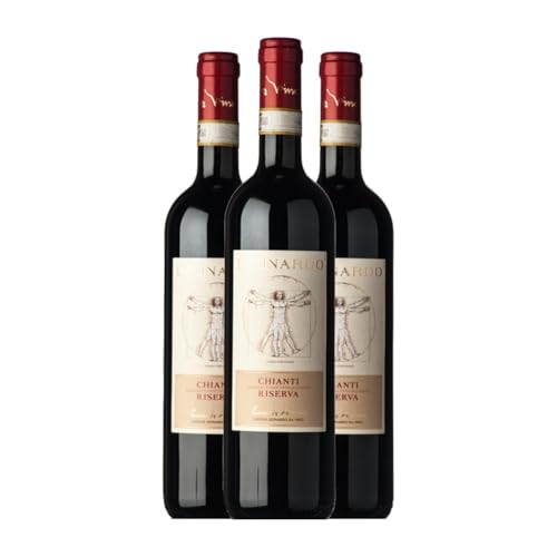 Leonardo da Vinci Leonardo Chianti Reserve 75 cl Rotwein (Karton mit 3 Flaschen von 75 cl) von Cantine Leonardo da Vinci