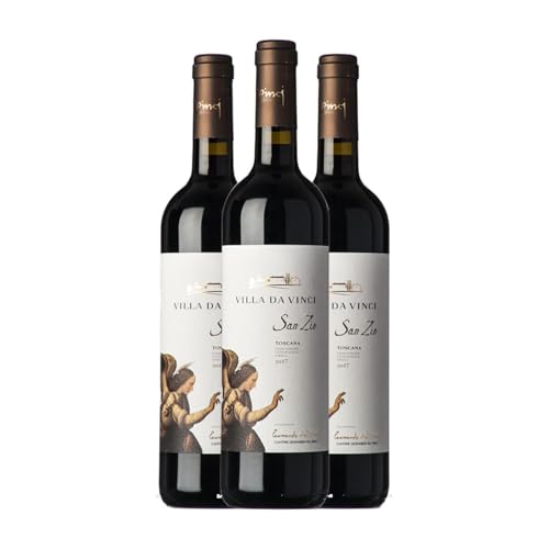 Leonardo da Vinci San Zio Sangiovese Toscana 75 cl Rotwein (Karton mit 3 Flaschen von 75 cl) von Cantine Leonardo da Vinci