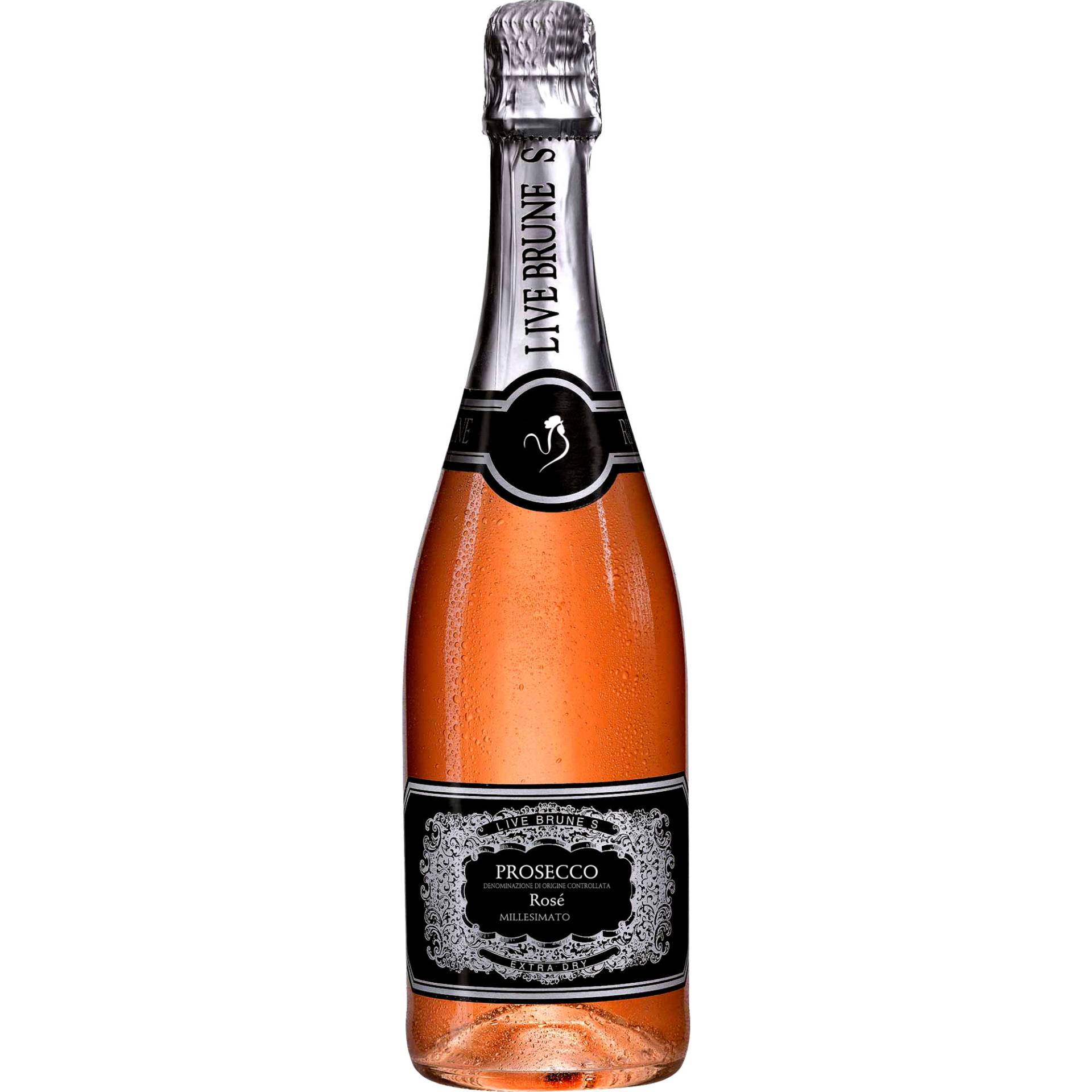 Live Brune Prosecco Rosé Millesimato, Extra Dry, Prosecco DOC, Venetien, 2022, Schaumwein von Cantine Maschio, IT-31028 Visnà Di Vattola (TV)