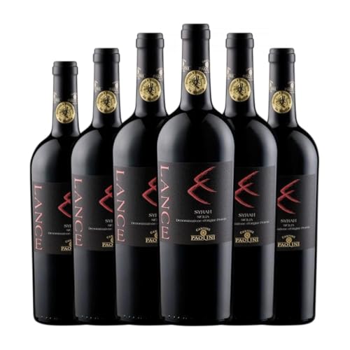 Paolini Lance Syrah Sicilia 75 cl Rotwein (Karton mit 6 Flaschen von 75 cl) von Cantine Paolini