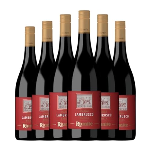 Riunite Dolcezza Rosso Emilia Romagna 75 cl Rotwein (Karton mit 6 Flaschen von 75 cl) von Cantine Riunite