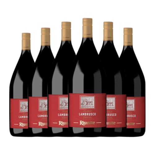 Riunite Dolcezza Rosso Emilia Romagna Magnum-Flasche 1,5 L Rotwein (Karton mit 6 Magnum-Flasche von 1,5 L) von Cantine Riunite