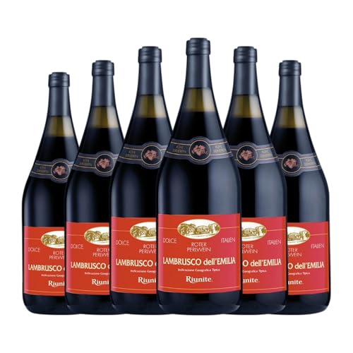 Riunite Emilia Romagna Magnum-Flasche 1,5 L Rotwein (Karton mit 6 Magnum-Flasche von 1,5 L) von Cantine Riunite