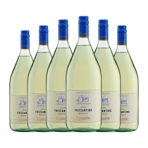 Riunite Frizzante Bianco Edelsüß Emilia Romagna Magnum-Flasche 1,5 L Weißer Sekt (Karton mit 6 Magnum-Flasche von 1,5 L) von Cantine Riunite