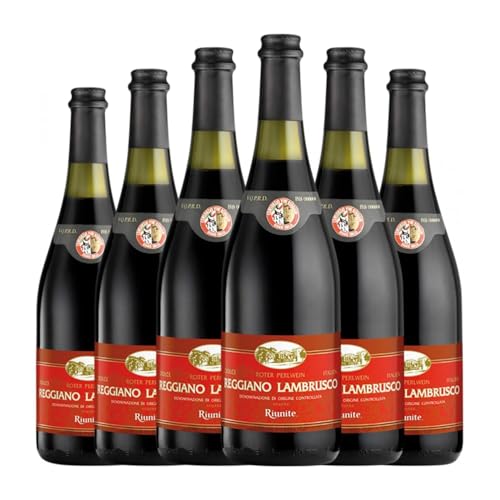 Riunite Reggiano Edelsüß Emilia Romagna 75 cl Rotwein (Karton mit 6 Flaschen von 75 cl) von Cantine Riunite