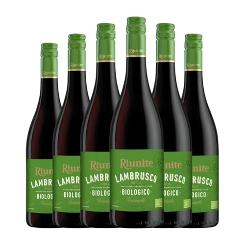 Riunite Rosso 75 cl Rotwein (Karton mit 6 Flaschen von 75 cl) von Cantine Riunite