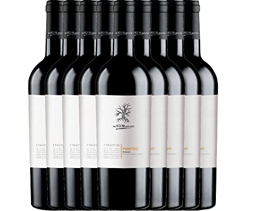 I Tratturi Primitivo Cantine San Marzano Rotwein 9 x 0,75l VINELLO - 9 x Weinpaket inkl. kostenlosem VINELLO.weinausgießer von Cantine San Marzano