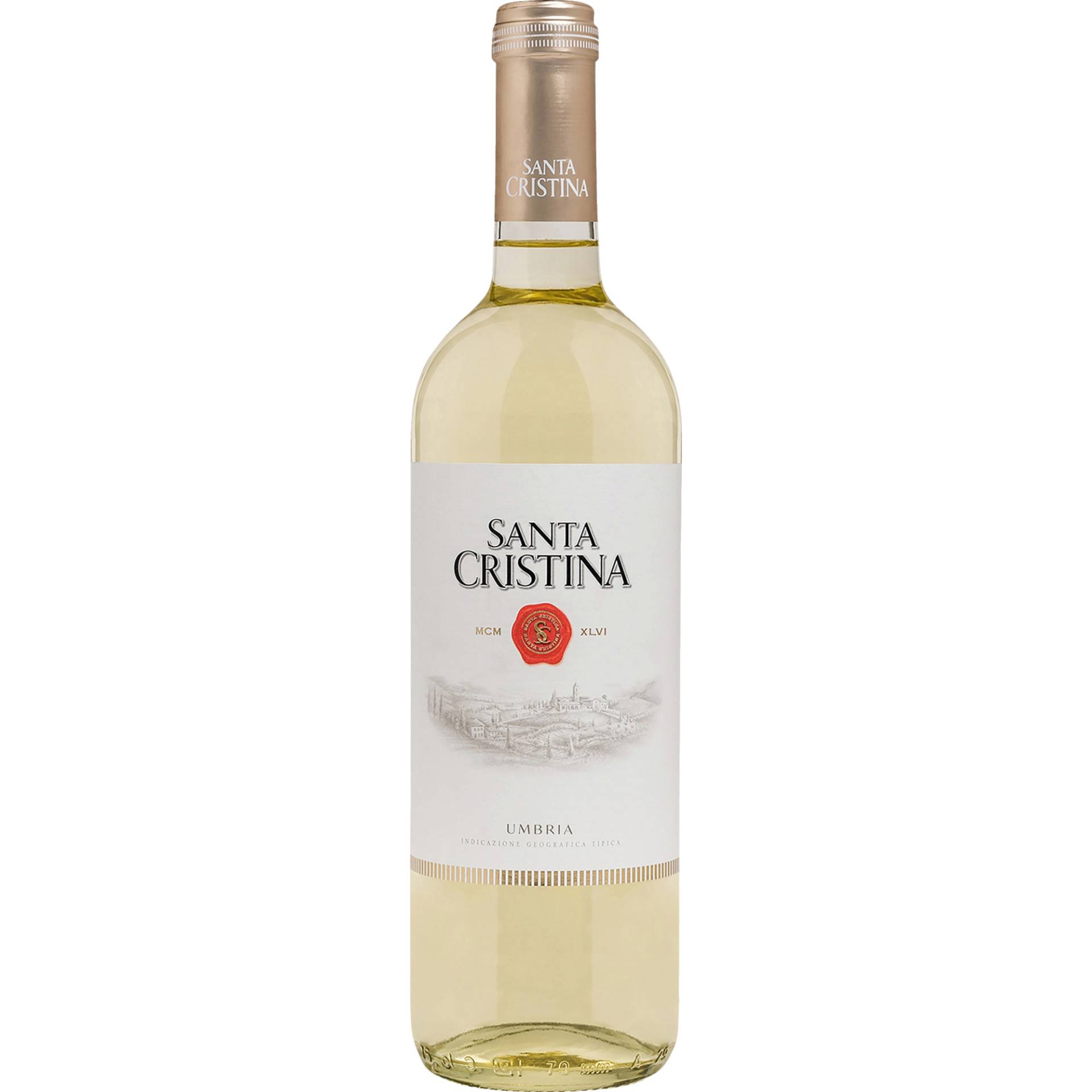 Santa Cristina Bianco, Umbria IGT, Umbrien, 2023, Weißwein von Cantine Santa Cristina - Loc. Case Sparse Centoia 52a -Cortona (AR) -Italia