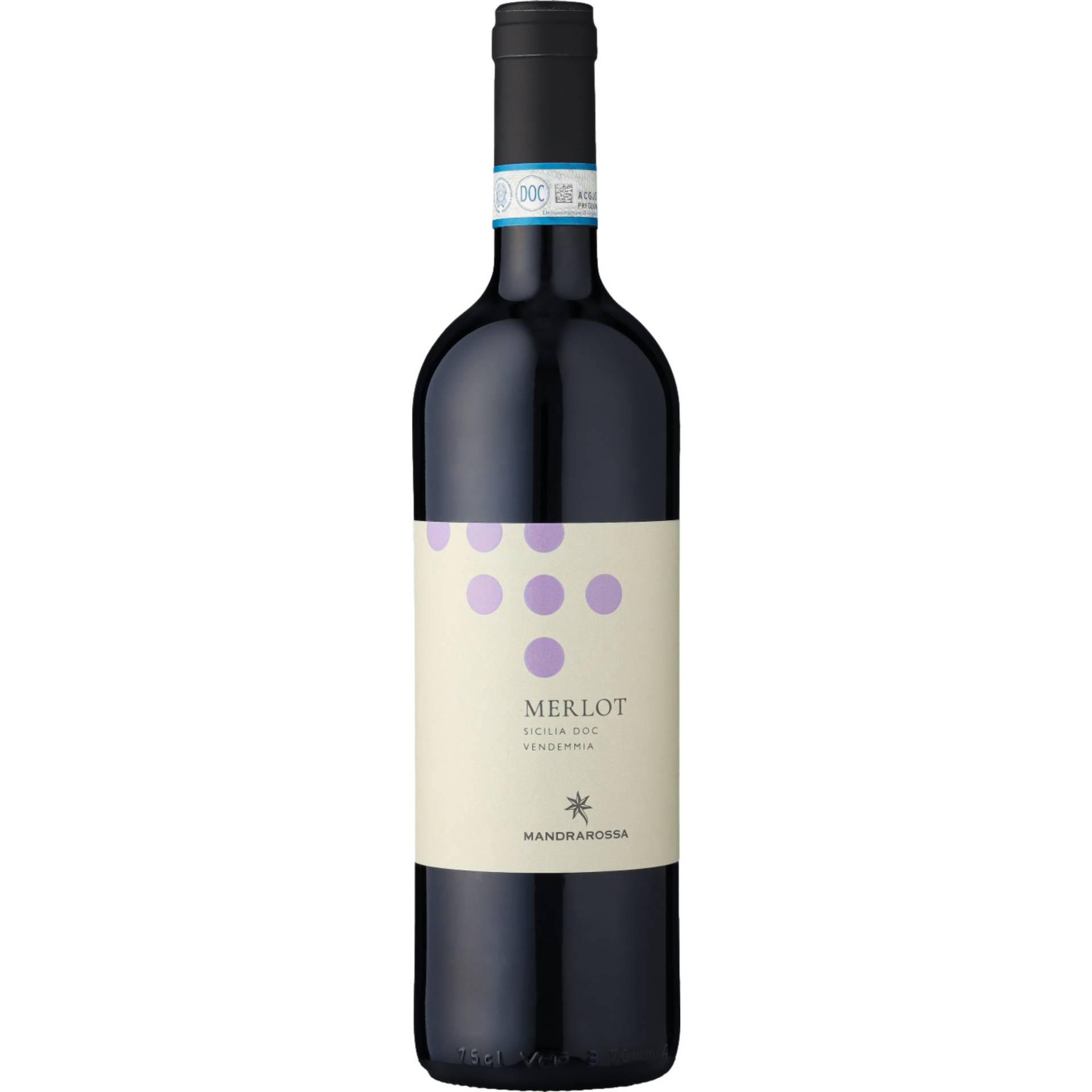 Mandrarossa Rupenera Merlot Bio, Sicilia DOC, Sizilien, 2023, Rotwein von Cantine Settesoli s.c.a. - SS115, 92013 Menfi AG, Italien