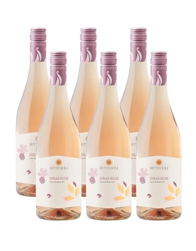 Settesoli Syrah Rosé vegan – Trockener leichter Roséwein aus Sizilien (6 x 0,75L) von Cantine Settesoli